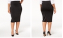 Alfani Plus Size Knit Pencil Skirt, Created for Macy's